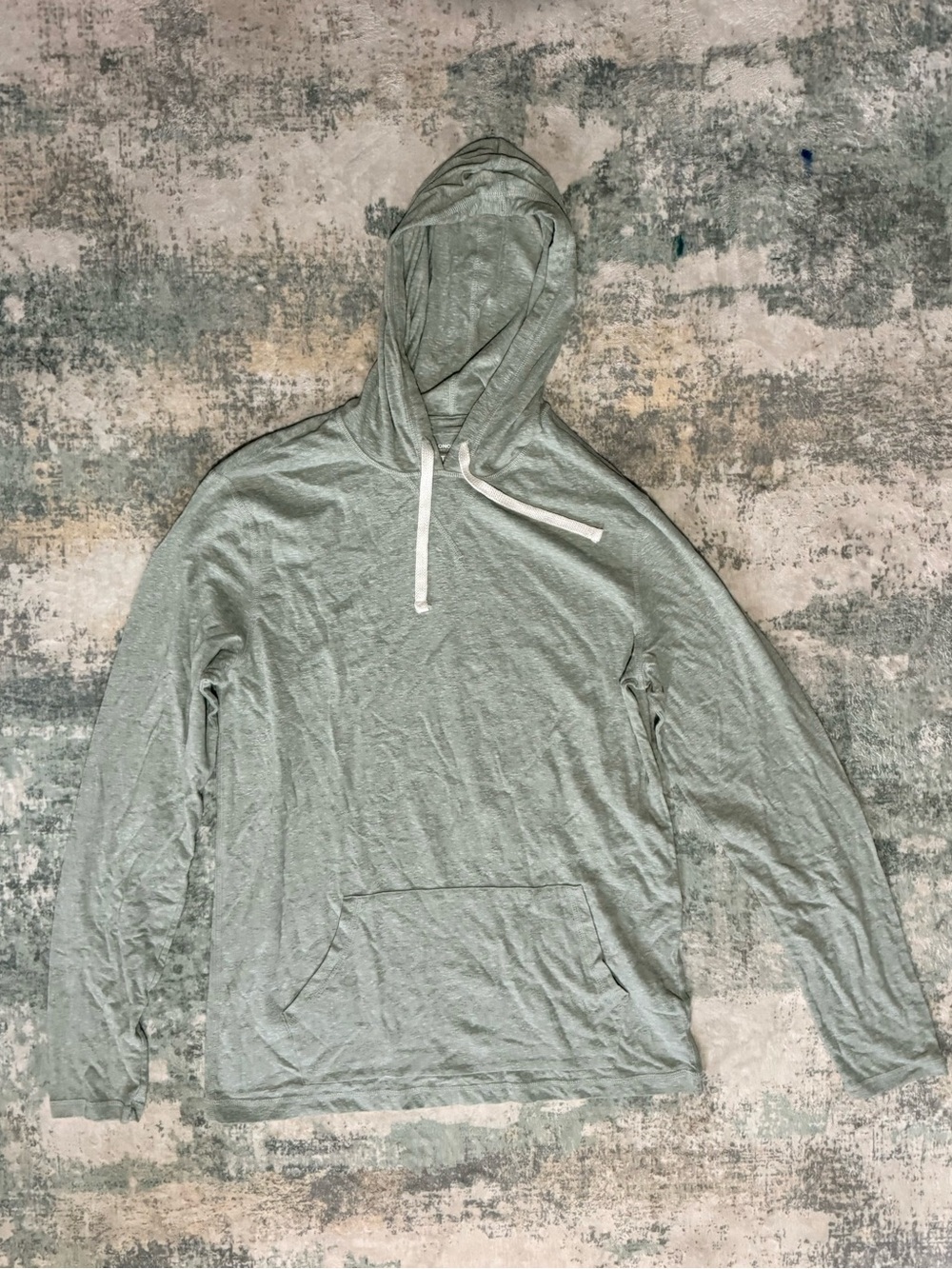 Sonoma Goods For Life XL Tall Heathered Sage Lightweight Pullover Hoodie Top